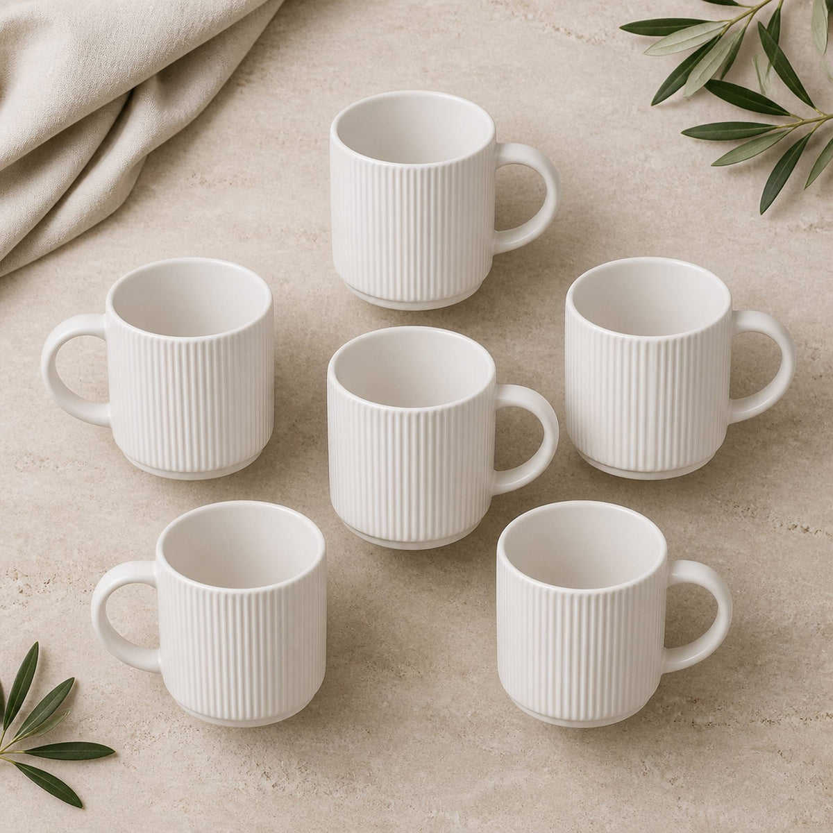Set 6 Mug Cerámica Éfeso 410 ml