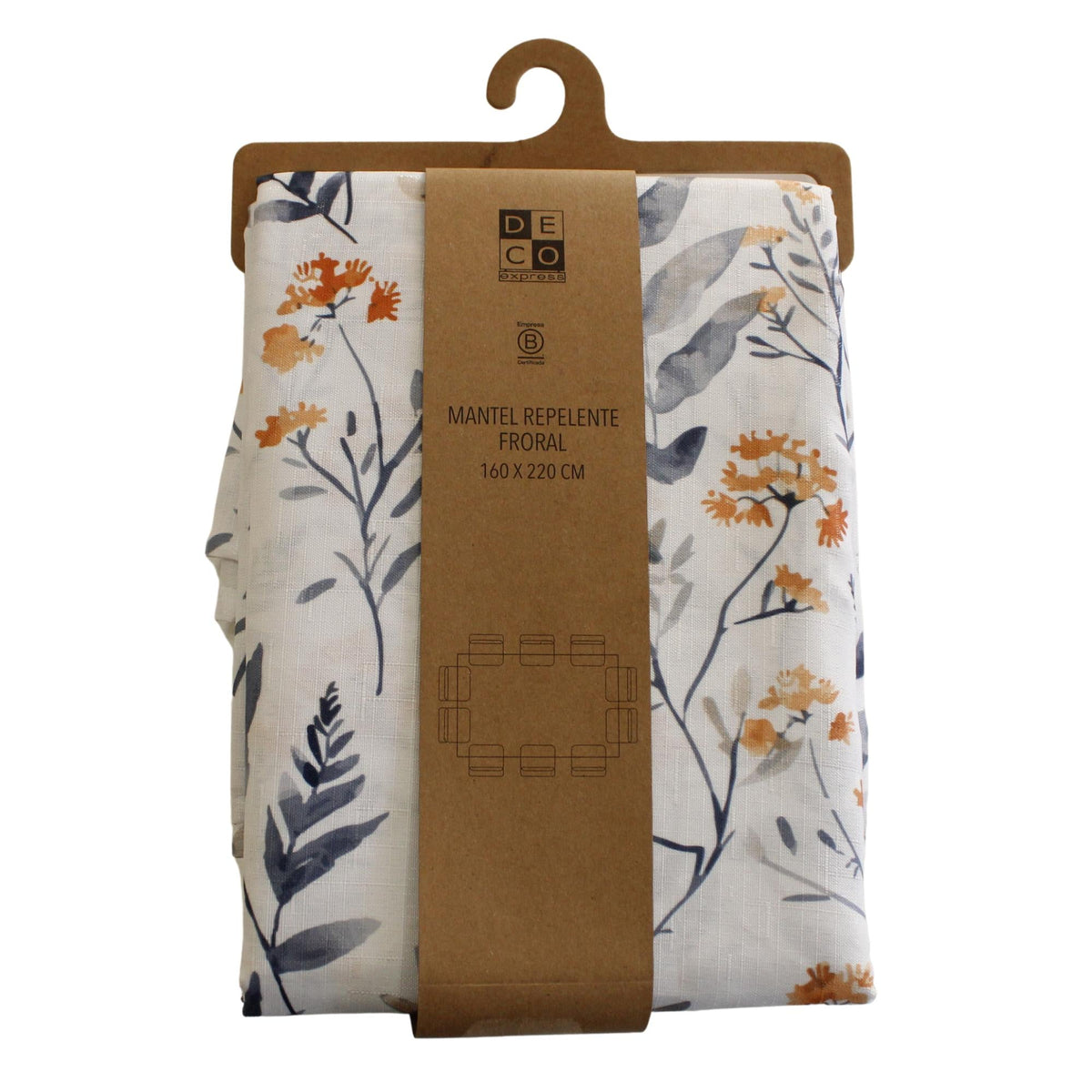 Set 2 Manteles Antimanchas Floral y Natural - Decoexpress