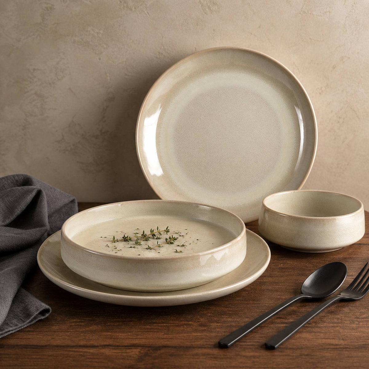 Set Vajilla Giza 24 Piezas Cerámica