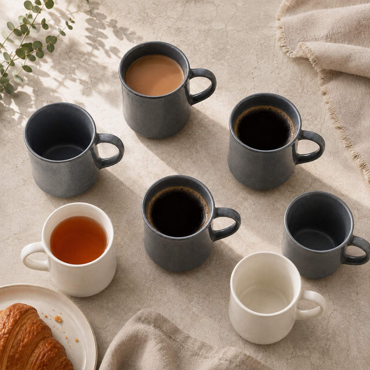 Set 6 Mug Sakae 500 ml Cerámica - Surtido 2 modelos