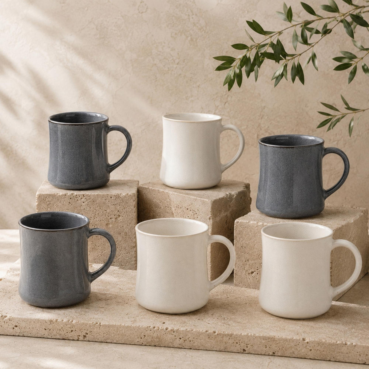 Set 6 Mug Sakae 500 ml Cerámica - Surtido 2 modelos