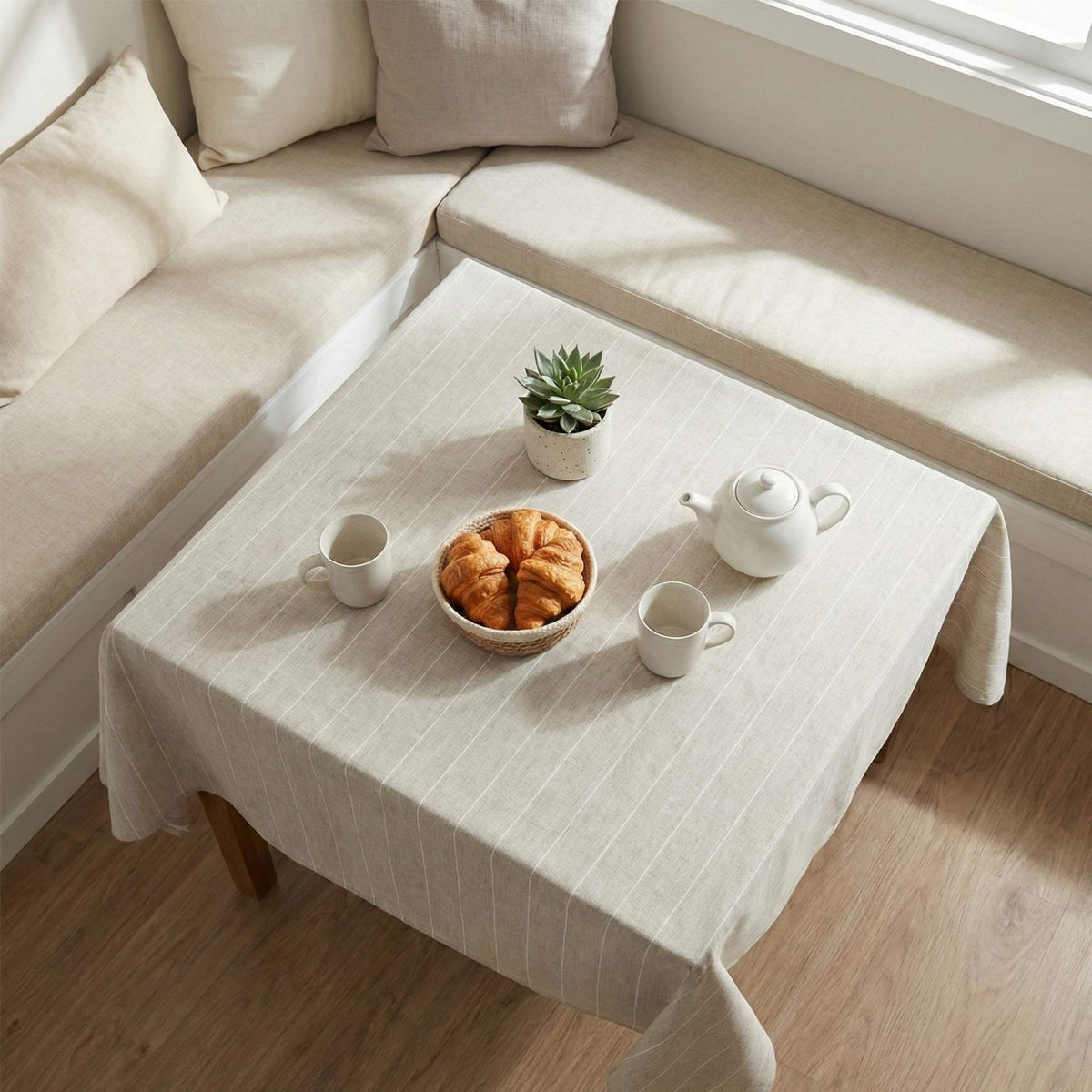 Mantel Mundaka Rayas Claro - Decoexpress