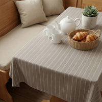 Mantel Mundaka Rayas Taupe - Decoexpress