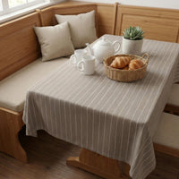 Mantel Mundaka Rayas Taupe - Decoexpress