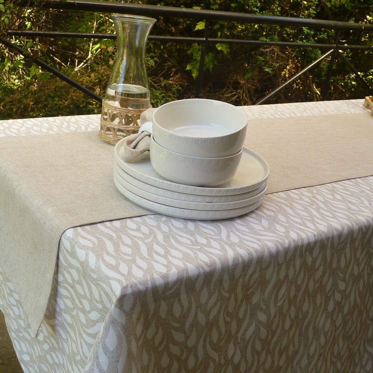 Mantel de Algodón Wave Beige