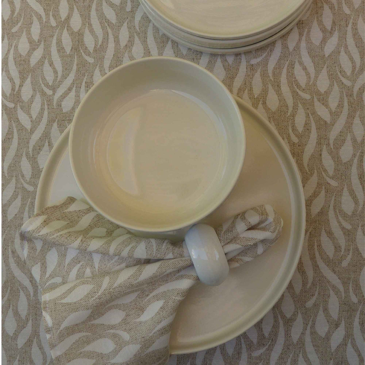 Mantel de Algodón Wave Beige