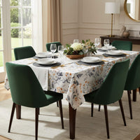 Set 2 Manteles Antimanchas Floral y Natural 160x220 cm