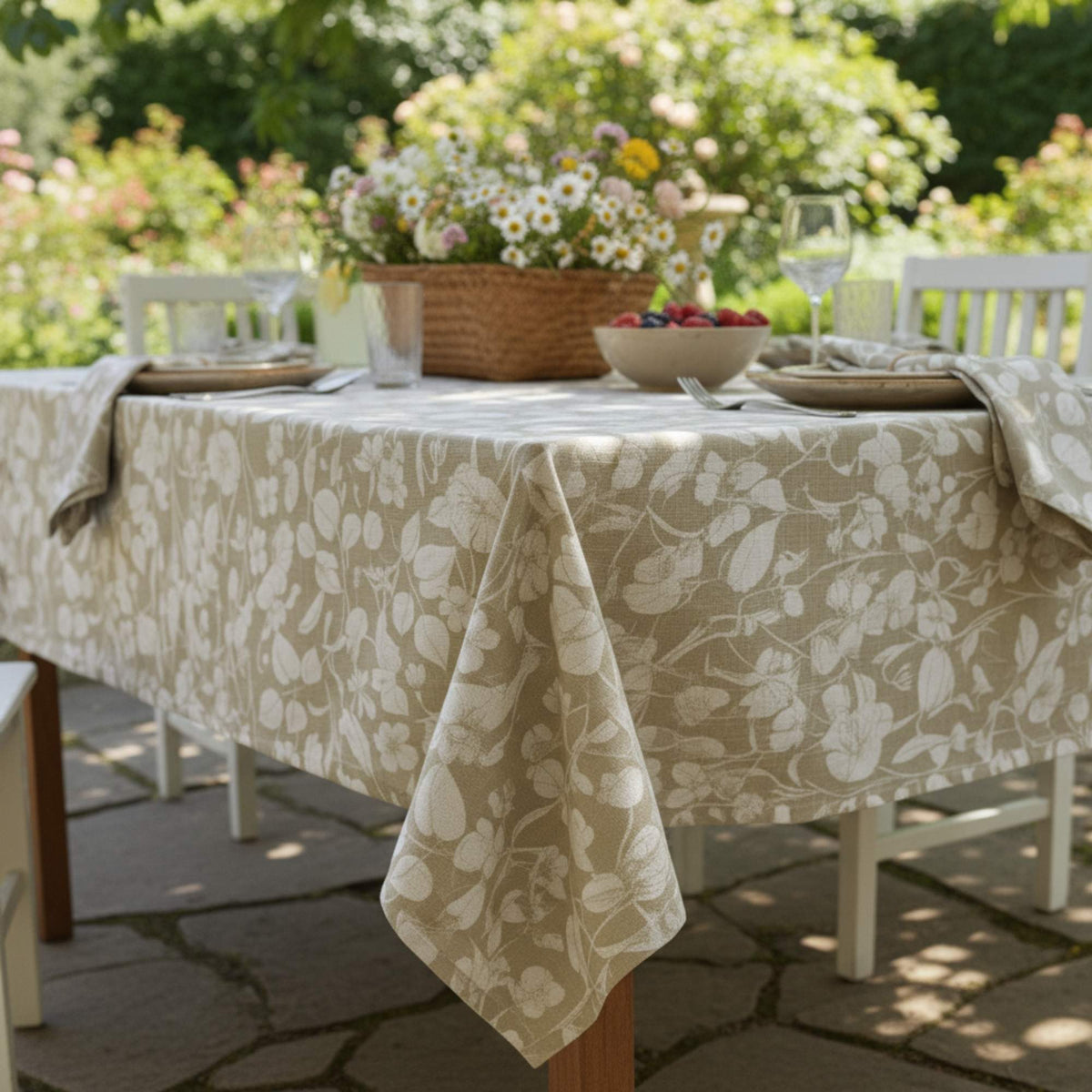 Mantel Antimanchas Natural 160X220 cm