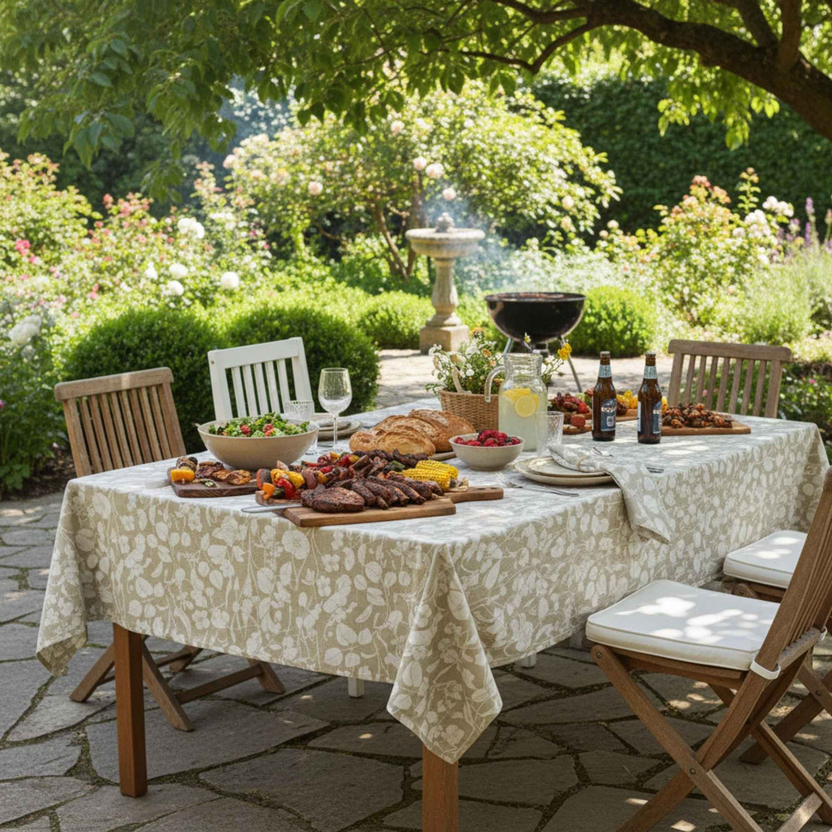 Mantel Antimanchas Natural 180X280 cm