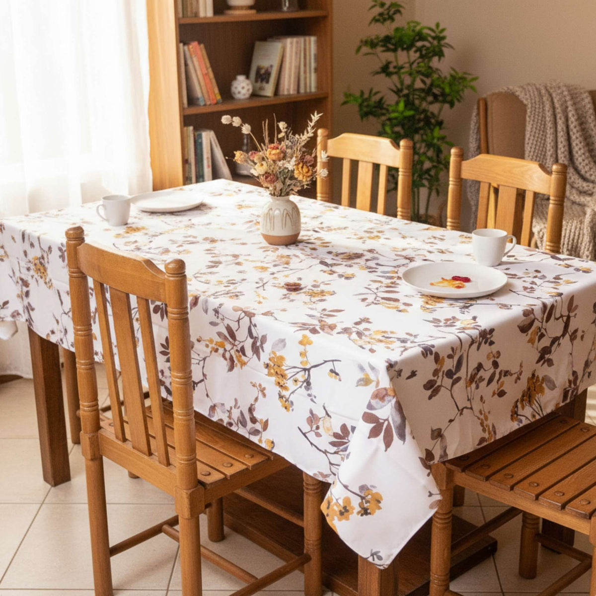 Set 2 Manteles Antimanchas Floral y Pájaros 130x180 cm