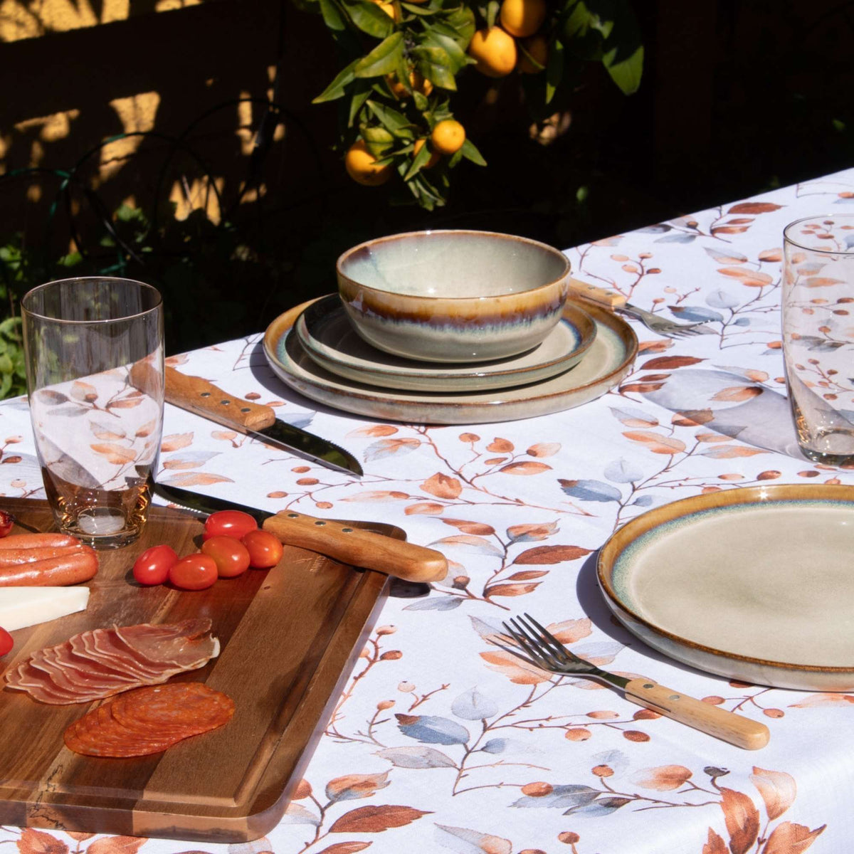 Set 2 Manteles Antimanchas Tide Verde y Silvestre