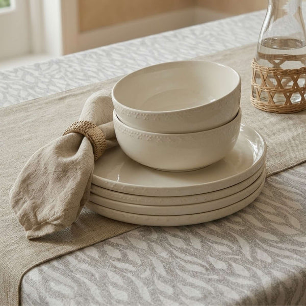 Mantel de Algodón Wave Gris