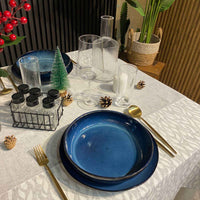 Mantel de Algodón Wave Gris