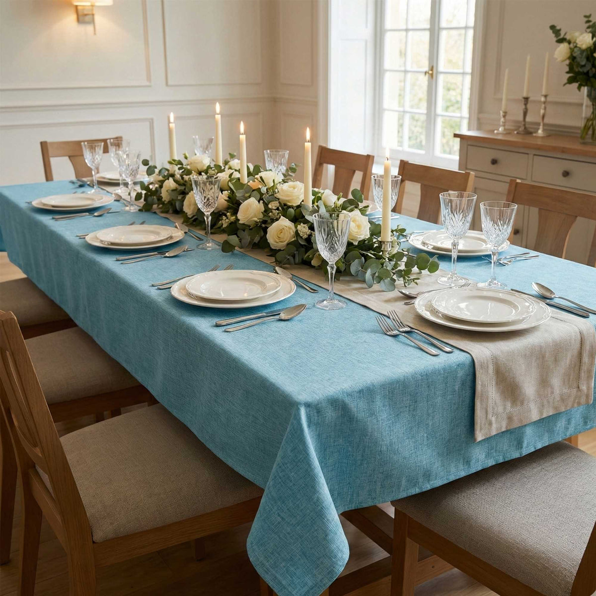 Mantel de Algodón Edgar Turquesa