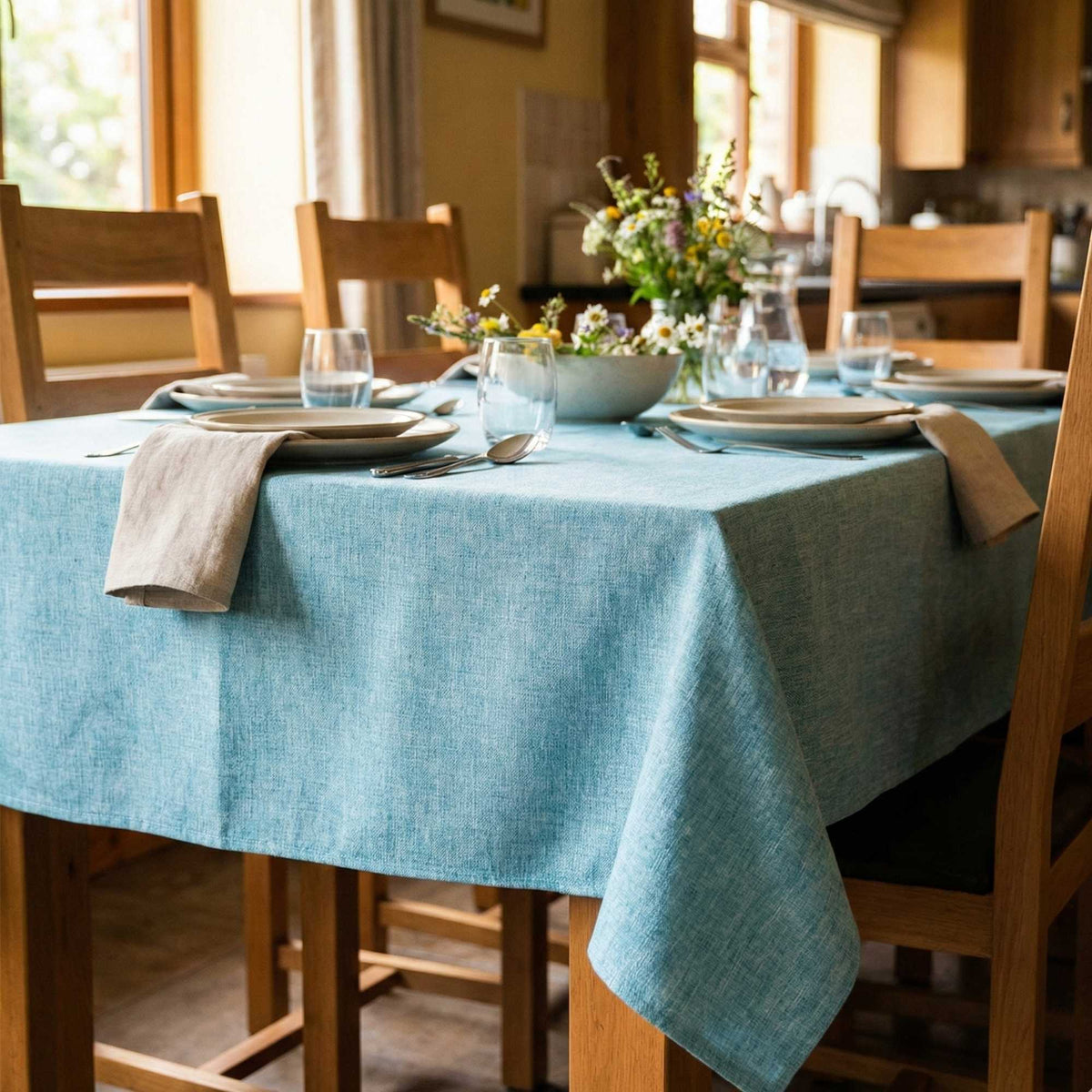 Mantel de Algodón Edgar Turquesa