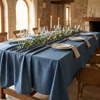 Mantel de Algodón Max Liso Azul - Decoexpress