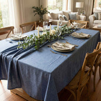 Mantel de Algodón Max Liso Azul - Decoexpress