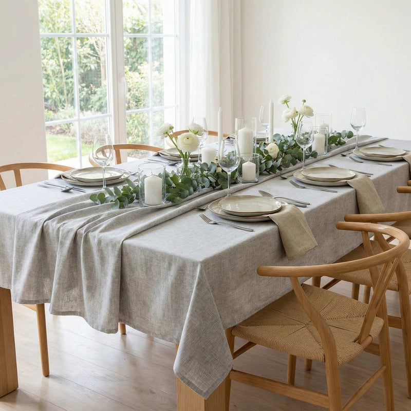 Mantel de Algodón Max Liso Gris - Decoexpress