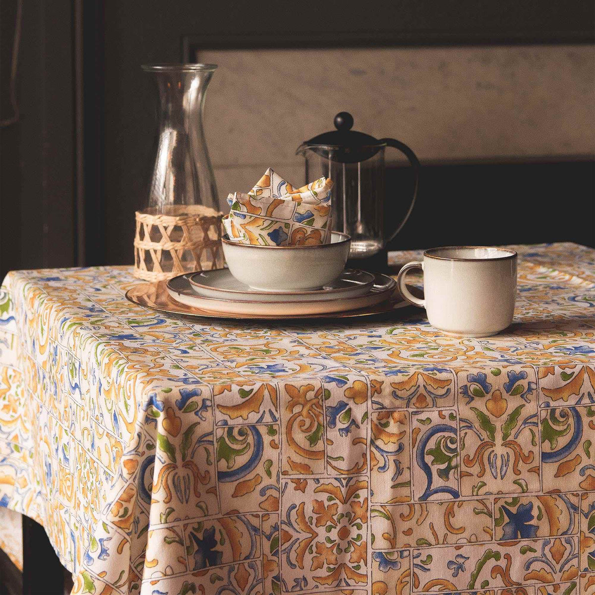 Mantel de Algodón Tiles - Decoexpress