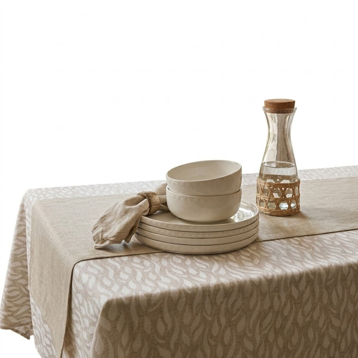 Mantel de Algodón Wave Beige