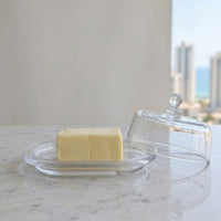 Mantequillera de Vidrio con Tapa - 19 cm