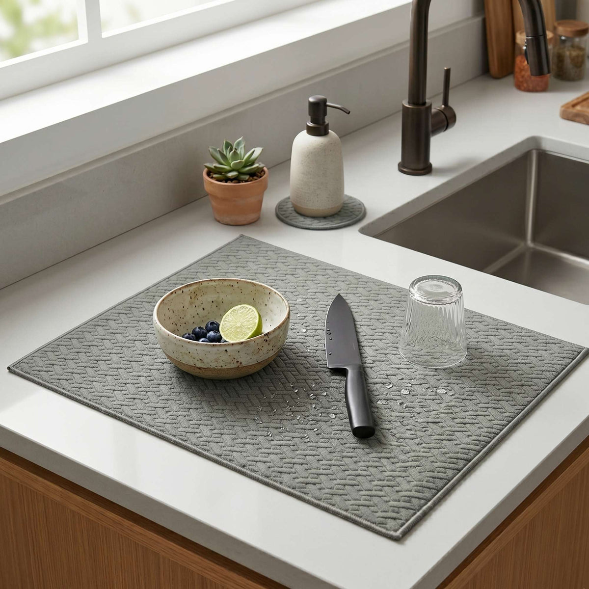 Mat Secador de Platos Absorbente Antideslizante Colores