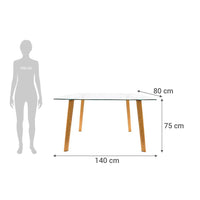 Mesa de comedor Cristal 140x80cm
