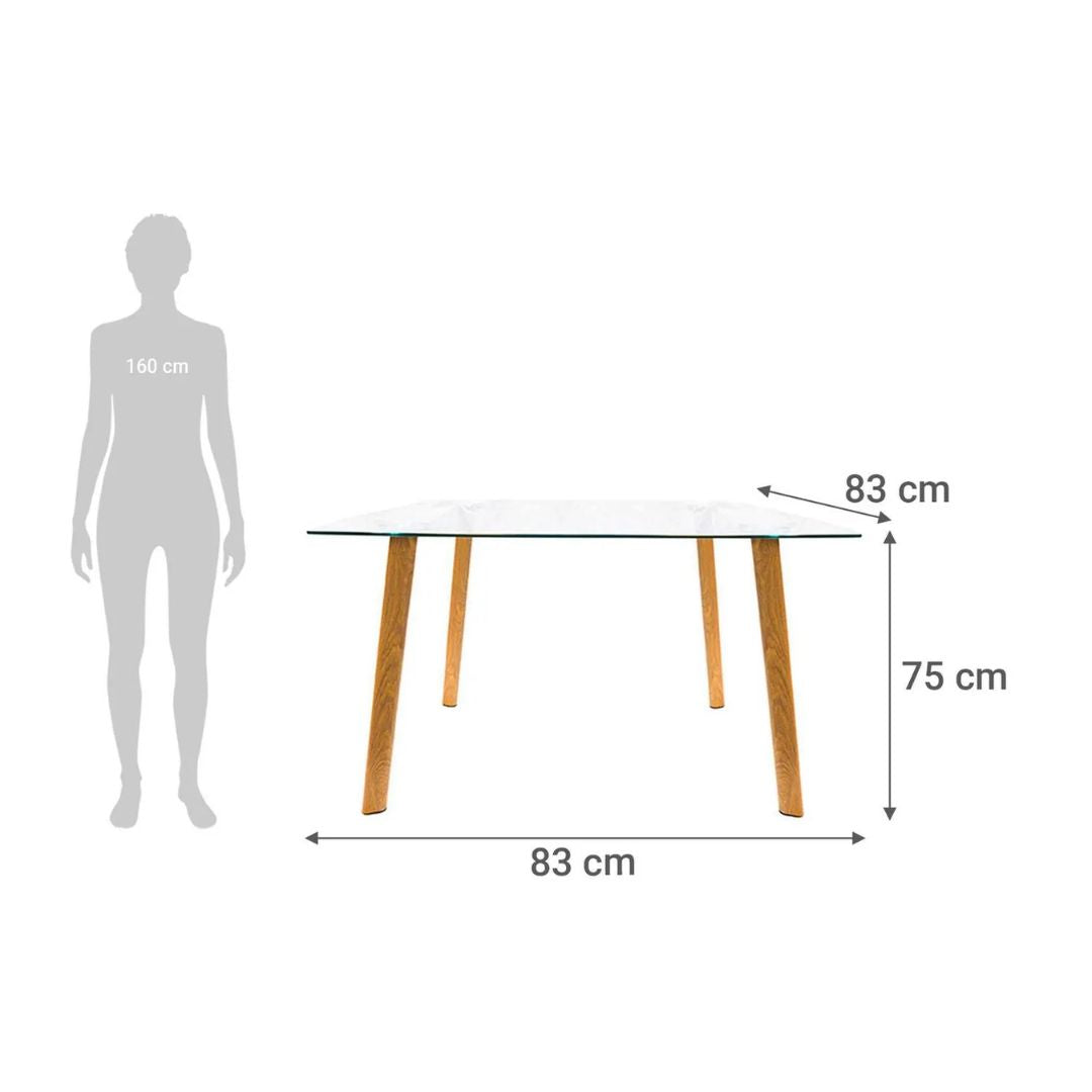 Mesa de Cristal 80x80cm