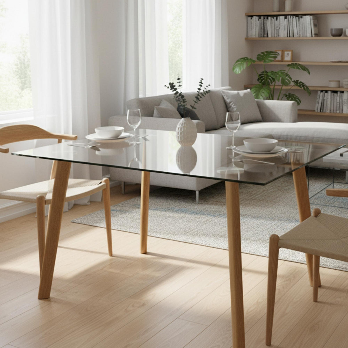 Mesa de Cristal 80x80cm