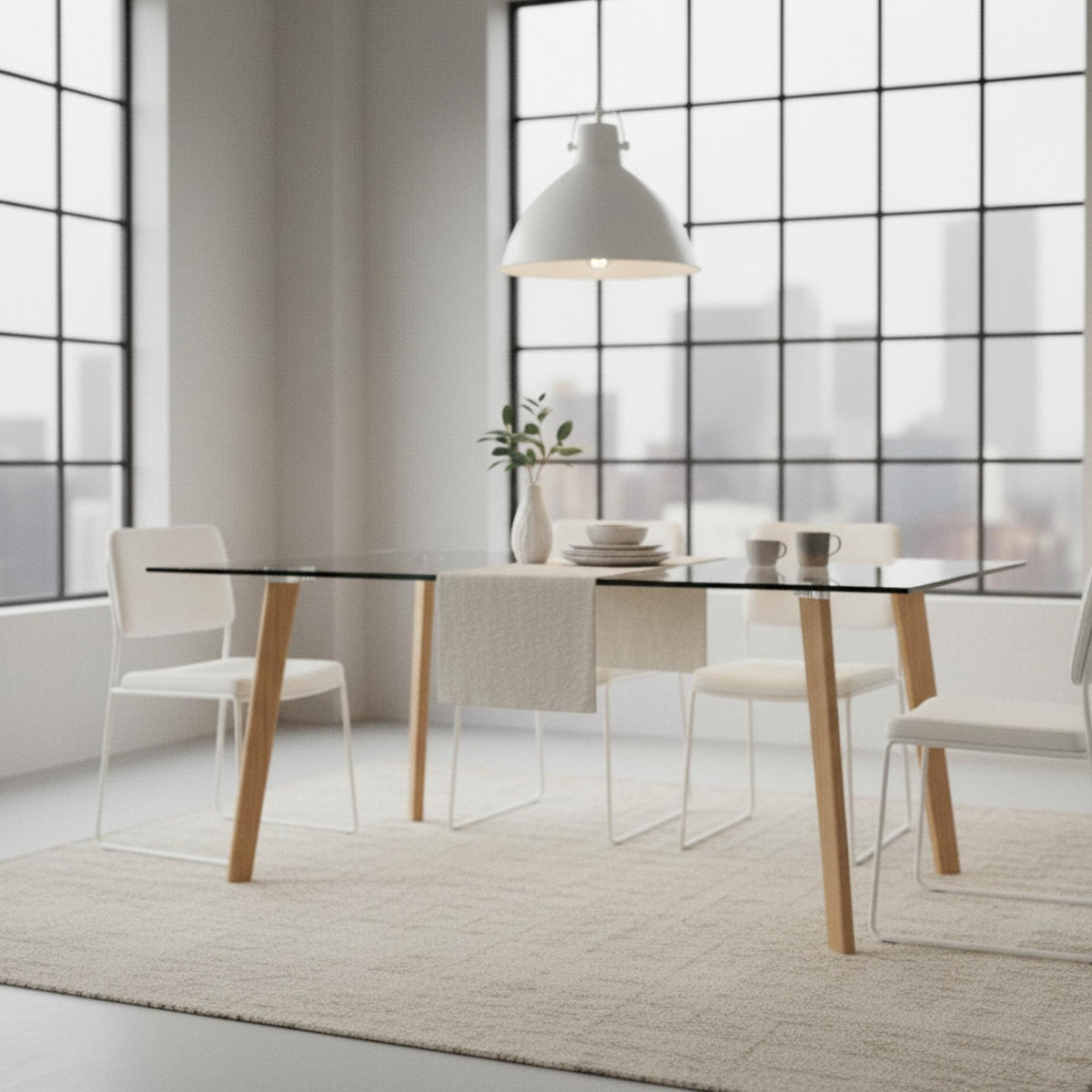 Mesa de comedor Cristal 140x80cm