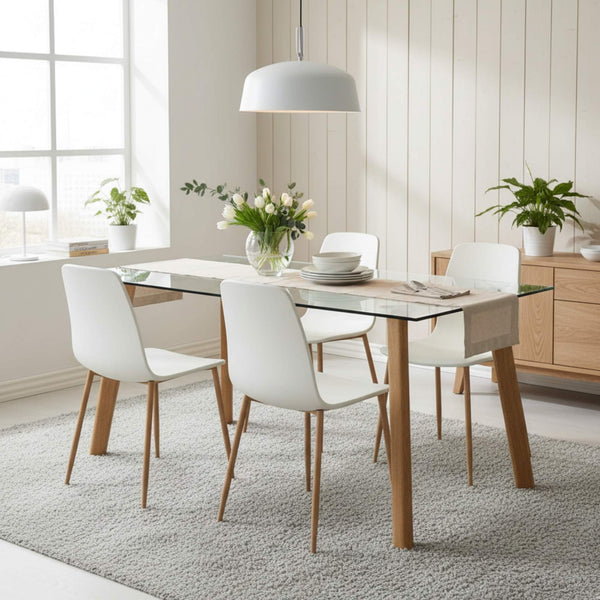 Mesa de comedor Cristal 140x80cm - Decoexpress
