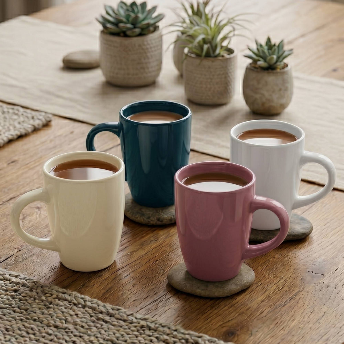 Mug Cerámica 320ml Colores Surtidos — Cuarto Palét 448 unidades