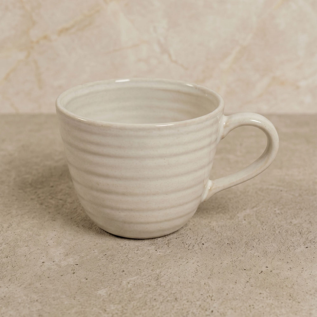 Set 6 Tazas Mug Cerámica Artesanal Asís 470 ml — Forma Ancha para Café con Leche