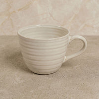 Set 6 Tazas Mug Cerámica Artesanal Asís 470 ml — Forma Ancha para Café con Leche