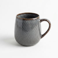 Set 6 Tazas Mug Cerámica Colmar 320 ml — Blanco Moteado Surtido 2 Modelos