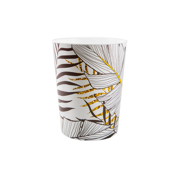Papelero Sun Blanco gold 6LT - Decoexpress