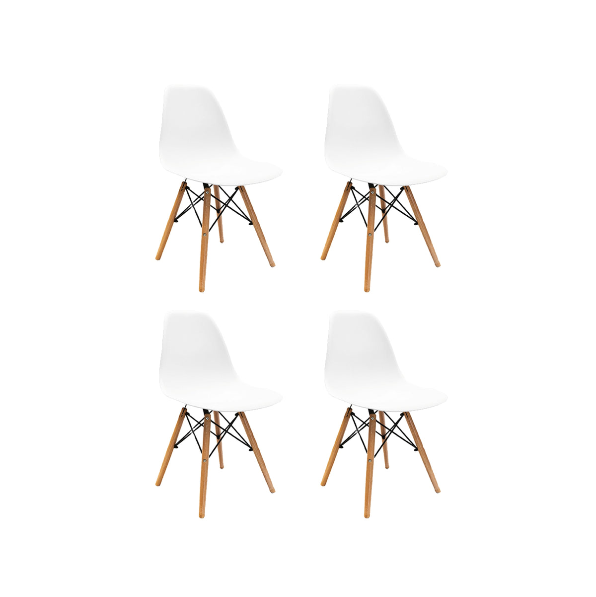 Pack 4 Sillas Eames Blanco