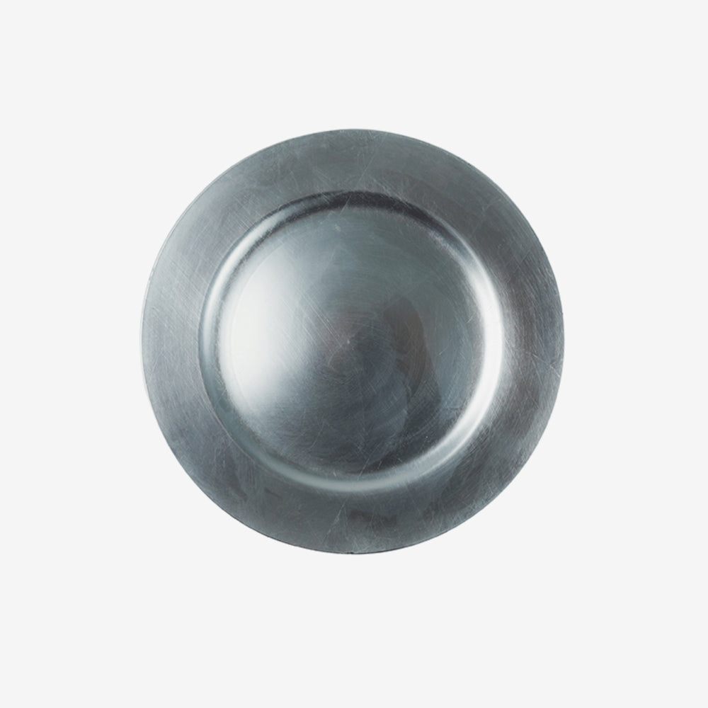 Plato Base Plateado Set 4 Pzs