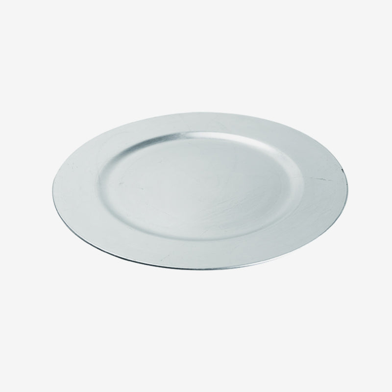 Plato Base Plateado Set 4 Pzs