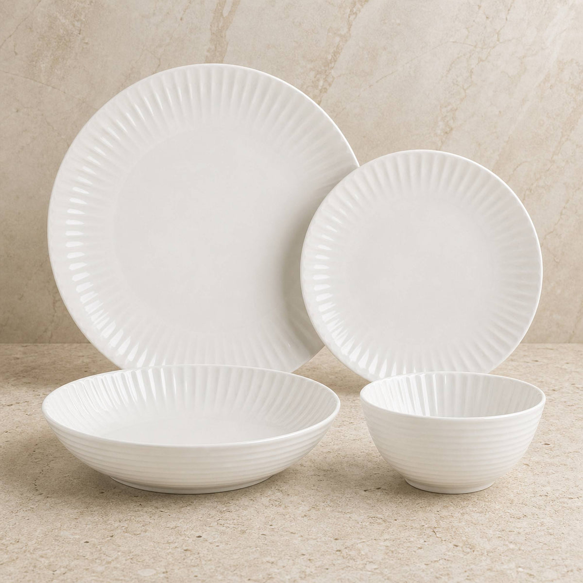 Set Vajilla Rodas 24 Piezas Cerámica