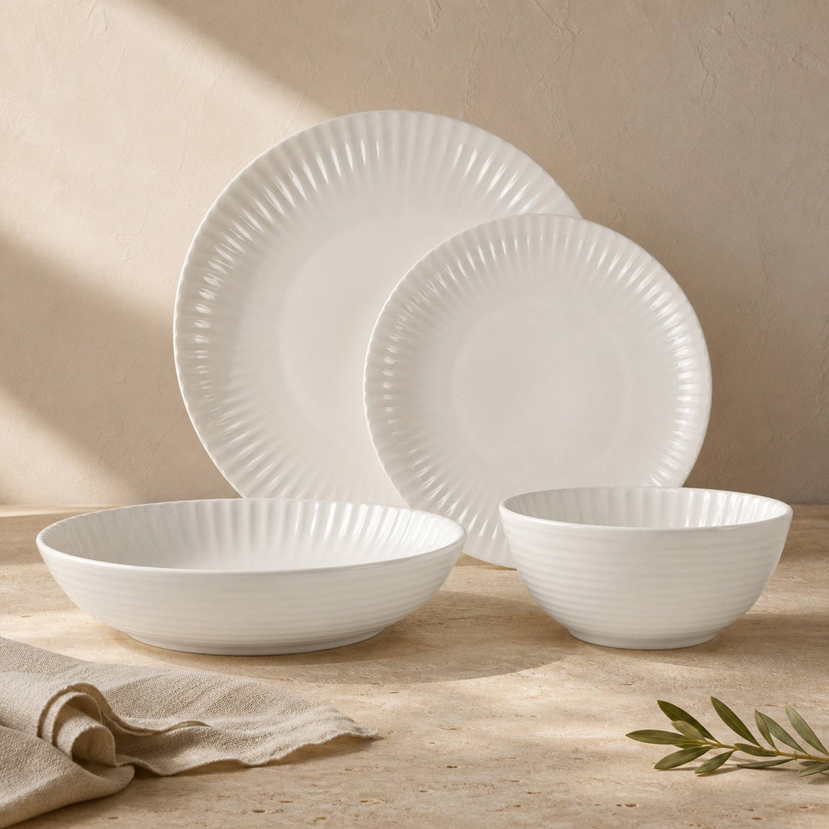 Set Vajilla Rodas 24 Piezas Cerámica