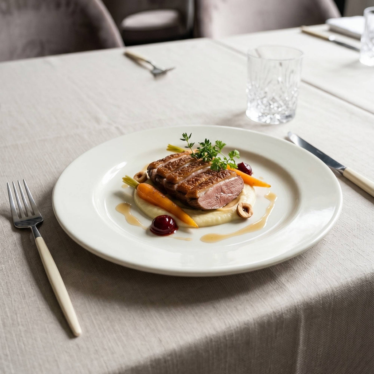Set 6 Platos Fondos Porcelana Windsor 28 cm – Marfil