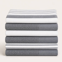 Set 6 Paños de Cocina 100% algodón 50x70 cm - Gris 200GR
