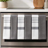Set 6 Paños de Cocina 100% algodón 50x70 cm - Gris 200GR