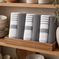 Set 6 Paños de Cocina 100% algodón 50x70 cm - Gris 200GR