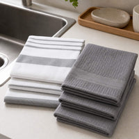 Set 6 Paños de Cocina 100% algodón 50x70 cm - Gris 200GR