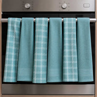 Set 6 Paños de Cocina 100% algodón 50x70 cm - Turquesa 200GR