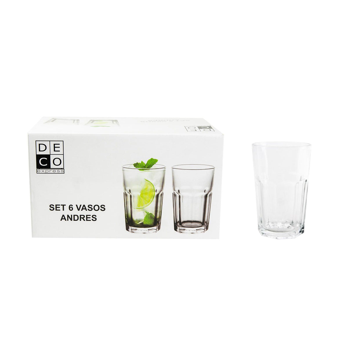 Set 12 Vasos Andrés 300 ml