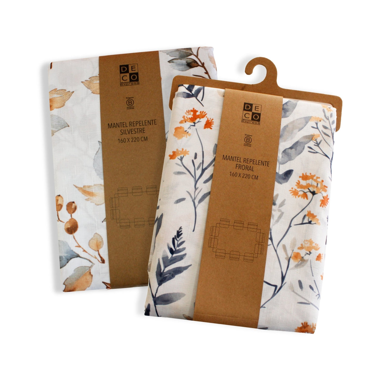Set 2 Manteles Antimanchas Floral y Silvestre