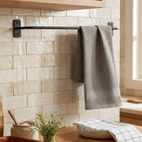 Set 2 Paños de Cocina 100% algodón 50x70 cm - Cuadrados Gris 200GR